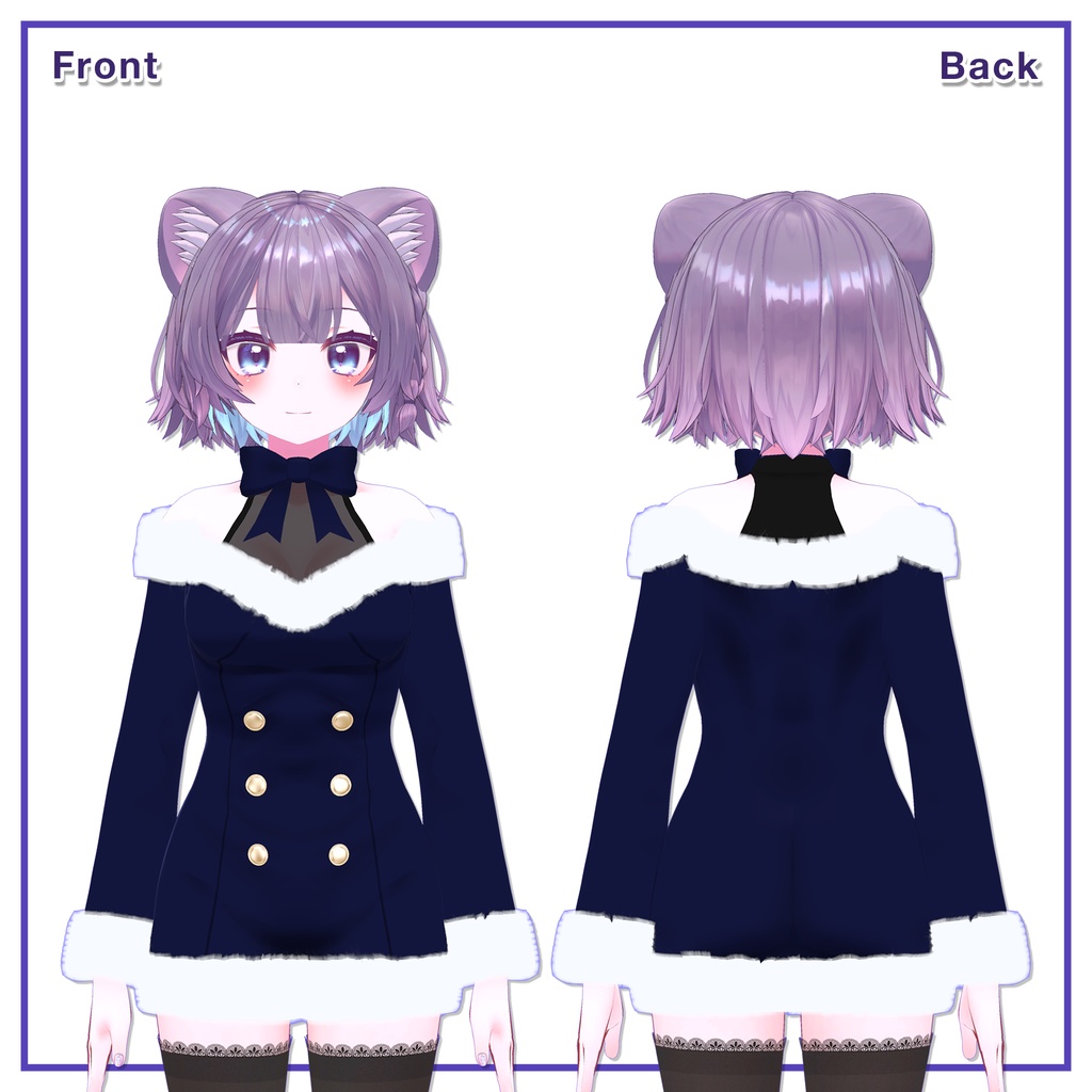 Winter Fur Dress for Mariel / ウィンターファーワンピース【まりえる用】 (C6)