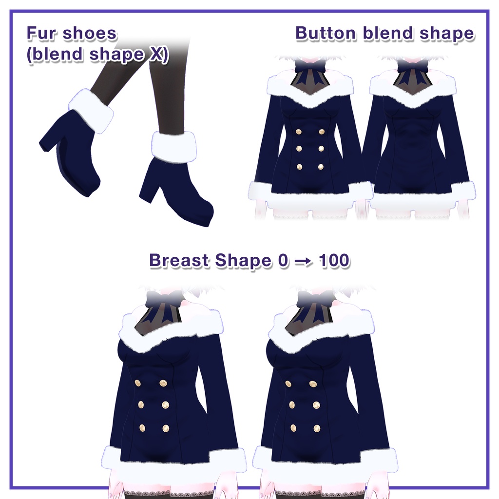 Winter Fur Dress for Mariel / ウィンターファーワンピース【まりえる用】 (C6)