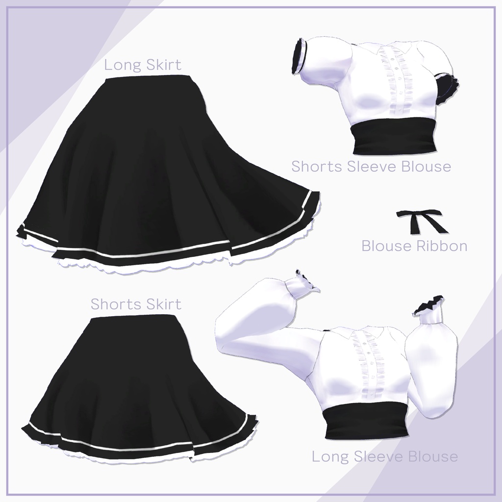 【4Avatars】Blouse & High Waist / ブラウス&ハイウエスト (C7)