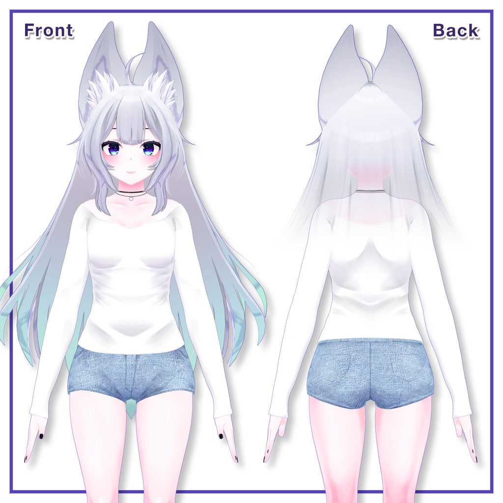Ribbed top & Hotpants for Wolferia / リブトップ&ホットパンツ【ウルフェリア用】 (C8)