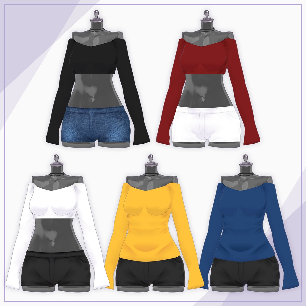【8Avatars】Ribbed top & Hotpants / リブトップ&ホットパンツ (C8)