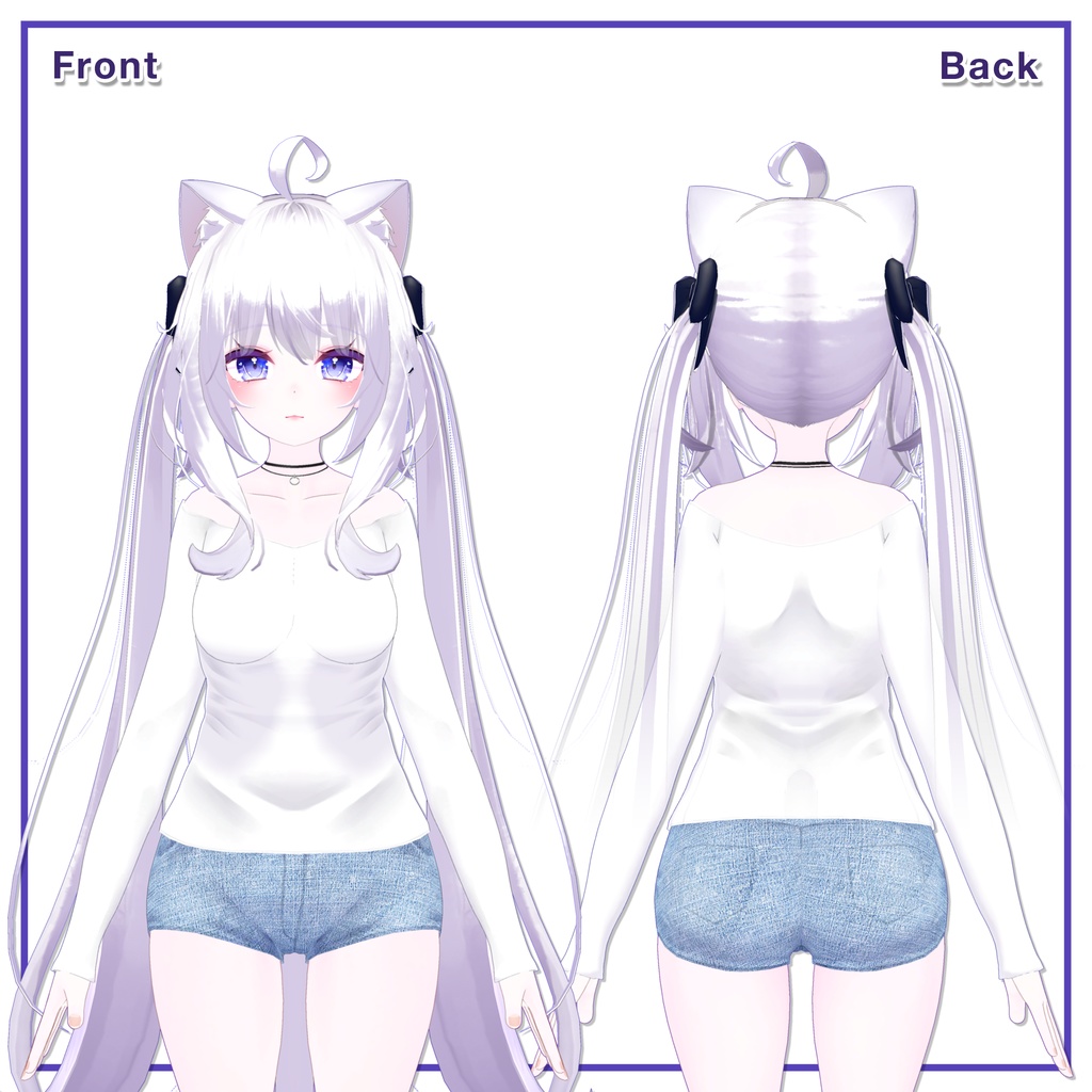 Ribbed top & Hotpants for Maya / リブトップ&ホットパンツ【舞夜用】 (C8)