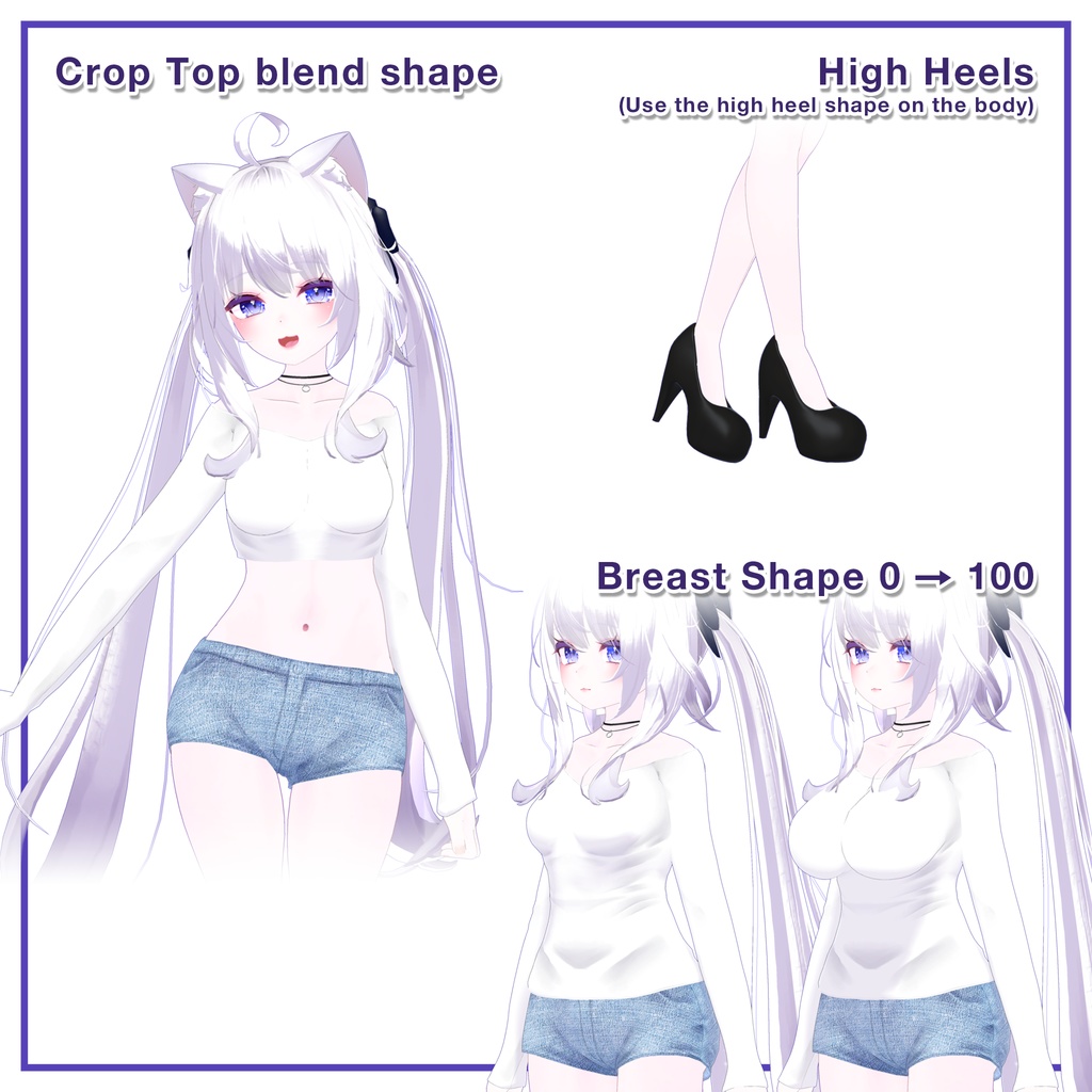 Ribbed top & Hotpants for Maya / リブトップ&ホットパンツ【舞夜用】 (C8)