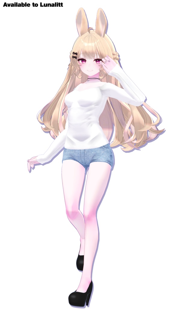 Ribbed top & Hotpants for Leefa, Lunalitt / リブトップ&ホットパンツ【リーファ,ルーナリット用】 (C8)