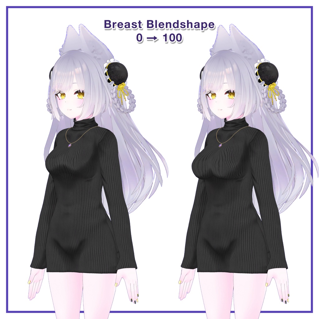 Turtleneck knit dress for Leefa, Lunalitt / タートルネックニットワンピース【リーファ,ルーナリット用】 (C2)