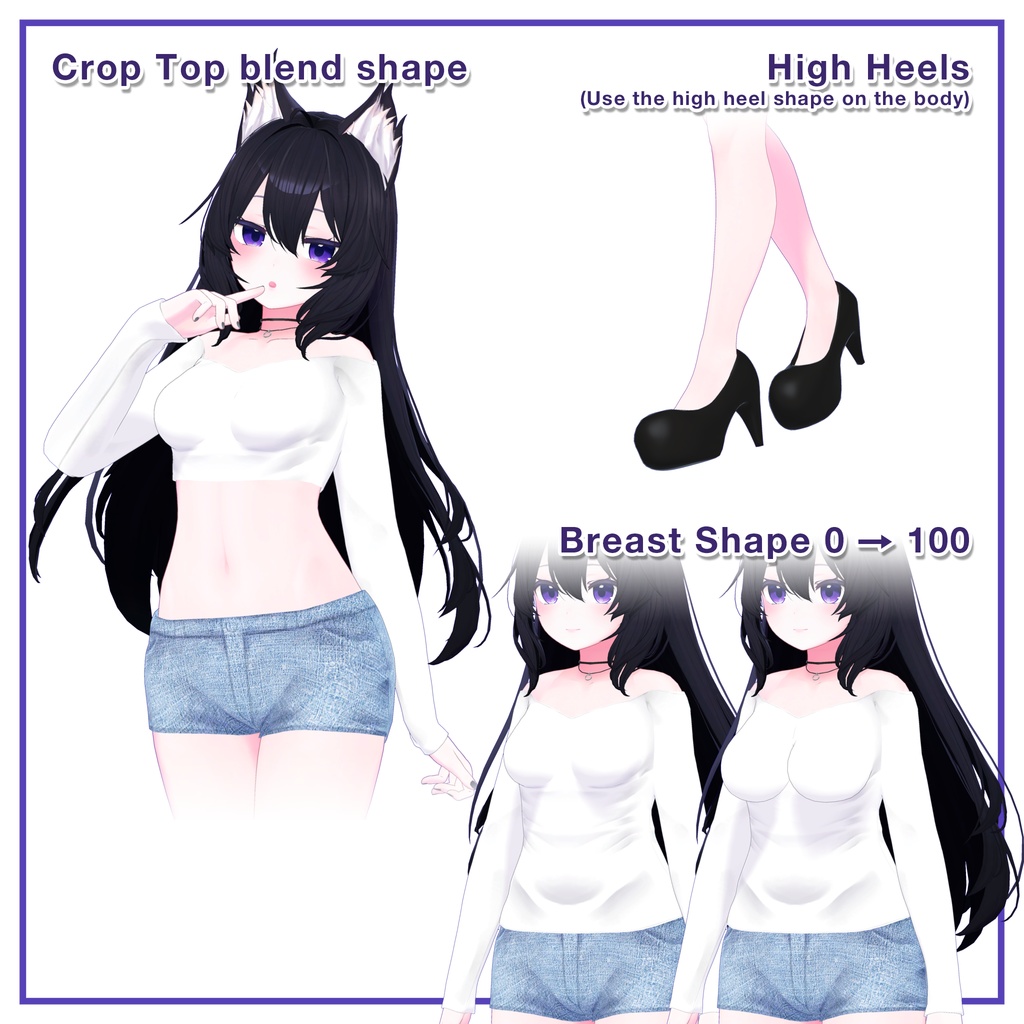 Ribbed top & Hotpants for Kikyo / リブトップ&ホットパンツ【桔梗用】 (C8)