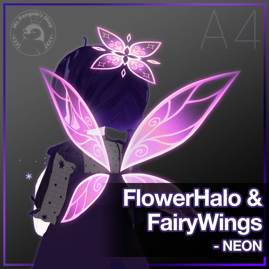 FlowerHalo&FairyWings -NEON- / フラワーハロー&フェアリーウィングス -ネオン- (A4)