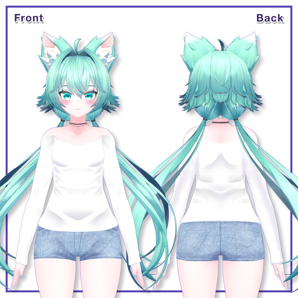 Ribbed top & Hotpants for Rindo / リブトップ&ホットパンツ【竜胆用】 (C8)