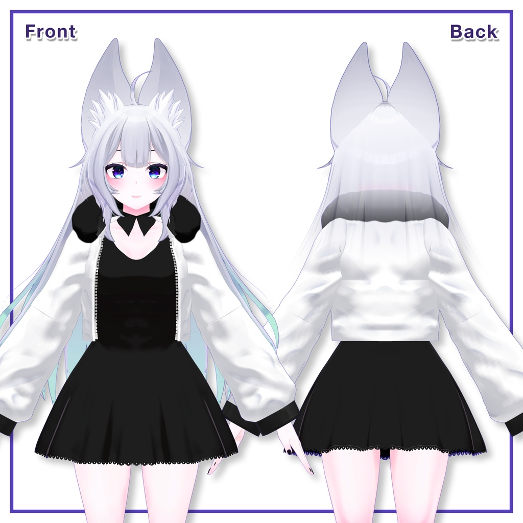 Fur Jacket & Short Dress for Wolferia / ファージャケット&ショートワンピース 【ウルフェリア用】 (C9)