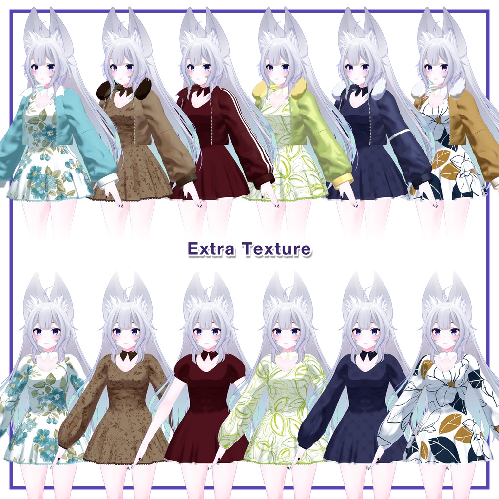 Fur Jacket & Short Dress for Wolferia / ファージャケット&ショートワンピース 【ウルフェリア用】 (C9)