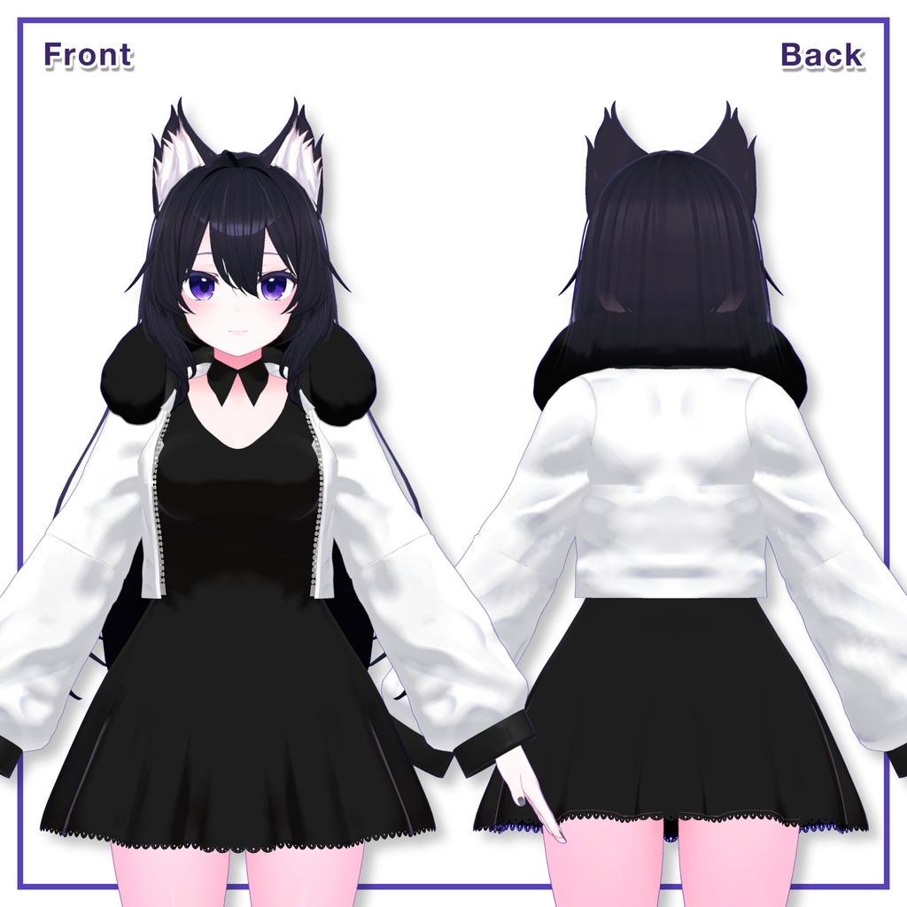 Fur Jacket & Short Dress for Kikyo / ファージャケット&ショートワンピース 【桔梗用】 (C9)