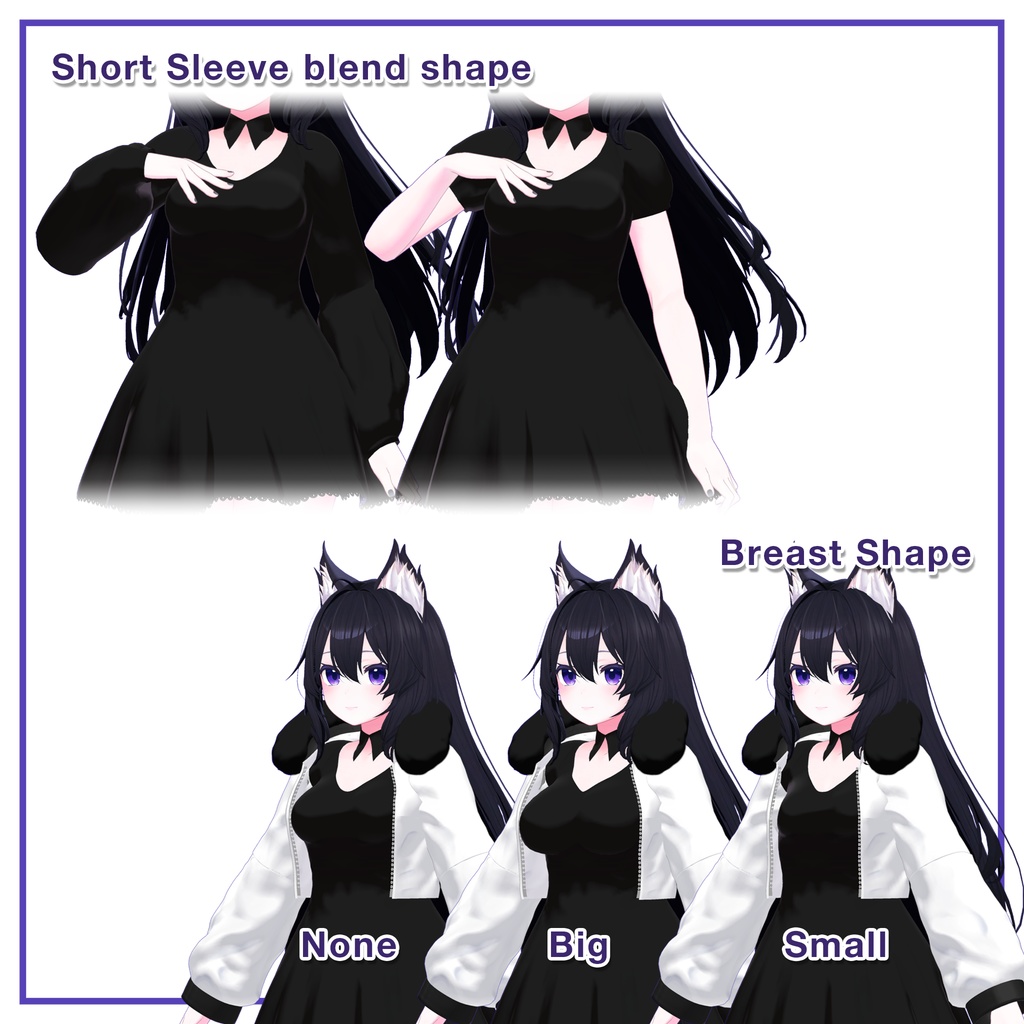 Fur Jacket & Short Dress for Kikyo / ファージャケット&ショートワンピース 【桔梗用】 (C9)