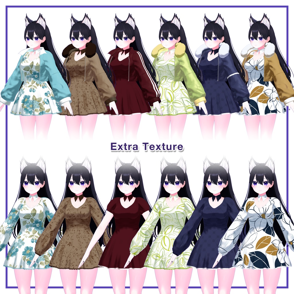 Fur Jacket & Short Dress for Kikyo / ファージャケット&ショートワンピース 【桔梗用】 (C9)