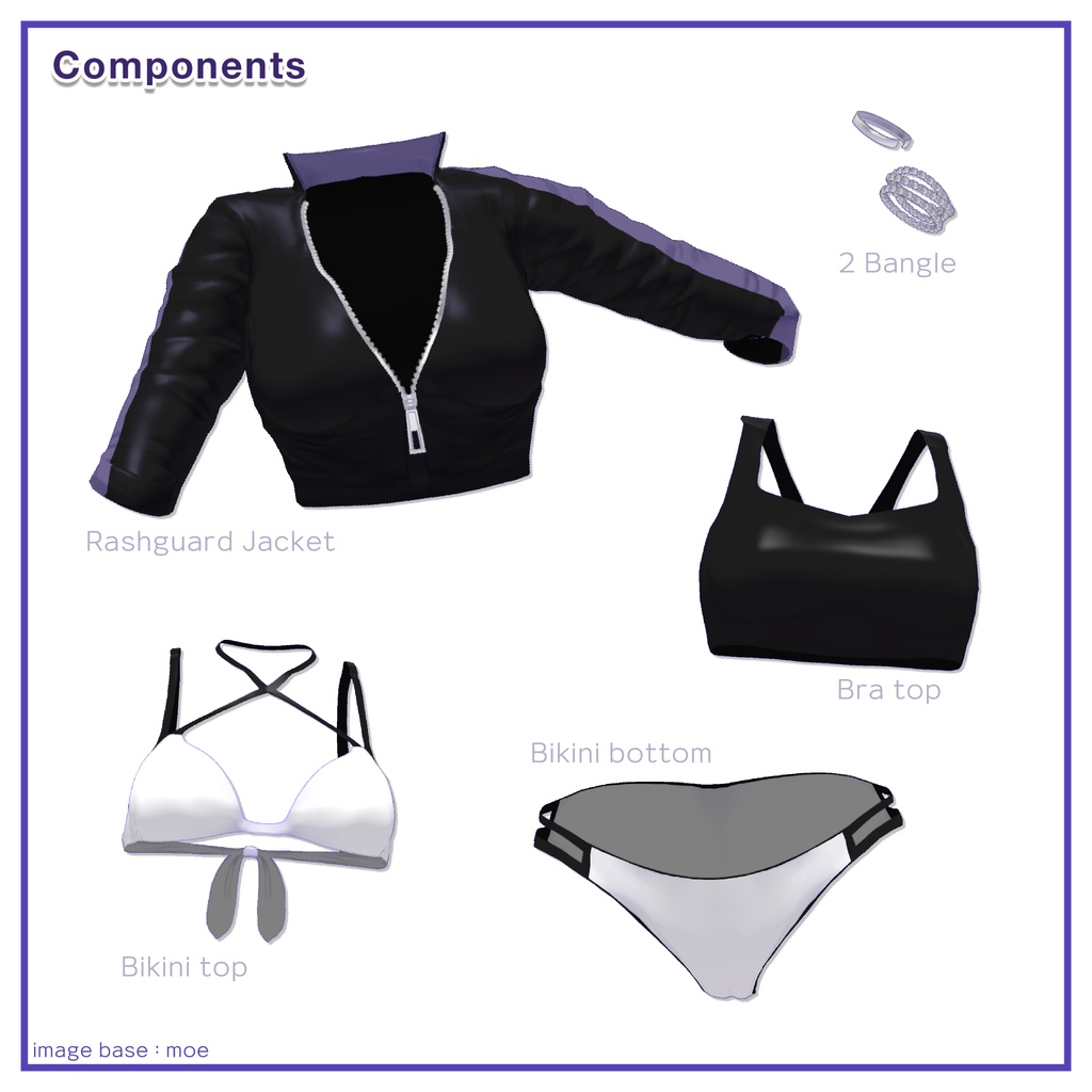 Rashguard Bikini for Mariel / ラッシュガードビキニ【まりえる用】 (C10)