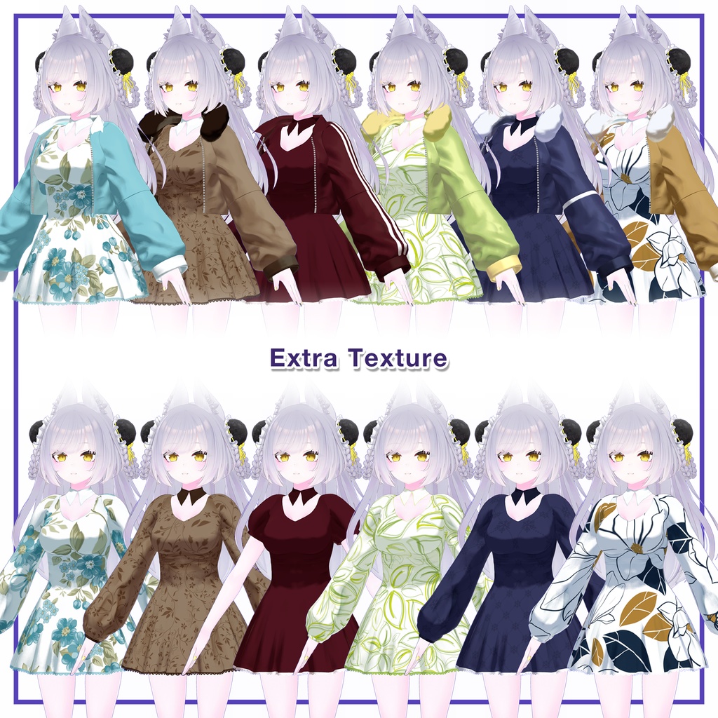 Fur Jacket & Short Dress for Leefa, Lunalitt / ファージャケット&ショートワンピース 【リーファ,ルーナリット用】 (C9)