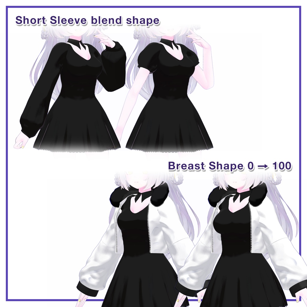 Fur Jacket & Short Dress for Leefa, Lunalitt / ファージャケット&ショートワンピース 【リーファ,ルーナリット用】 (C9)