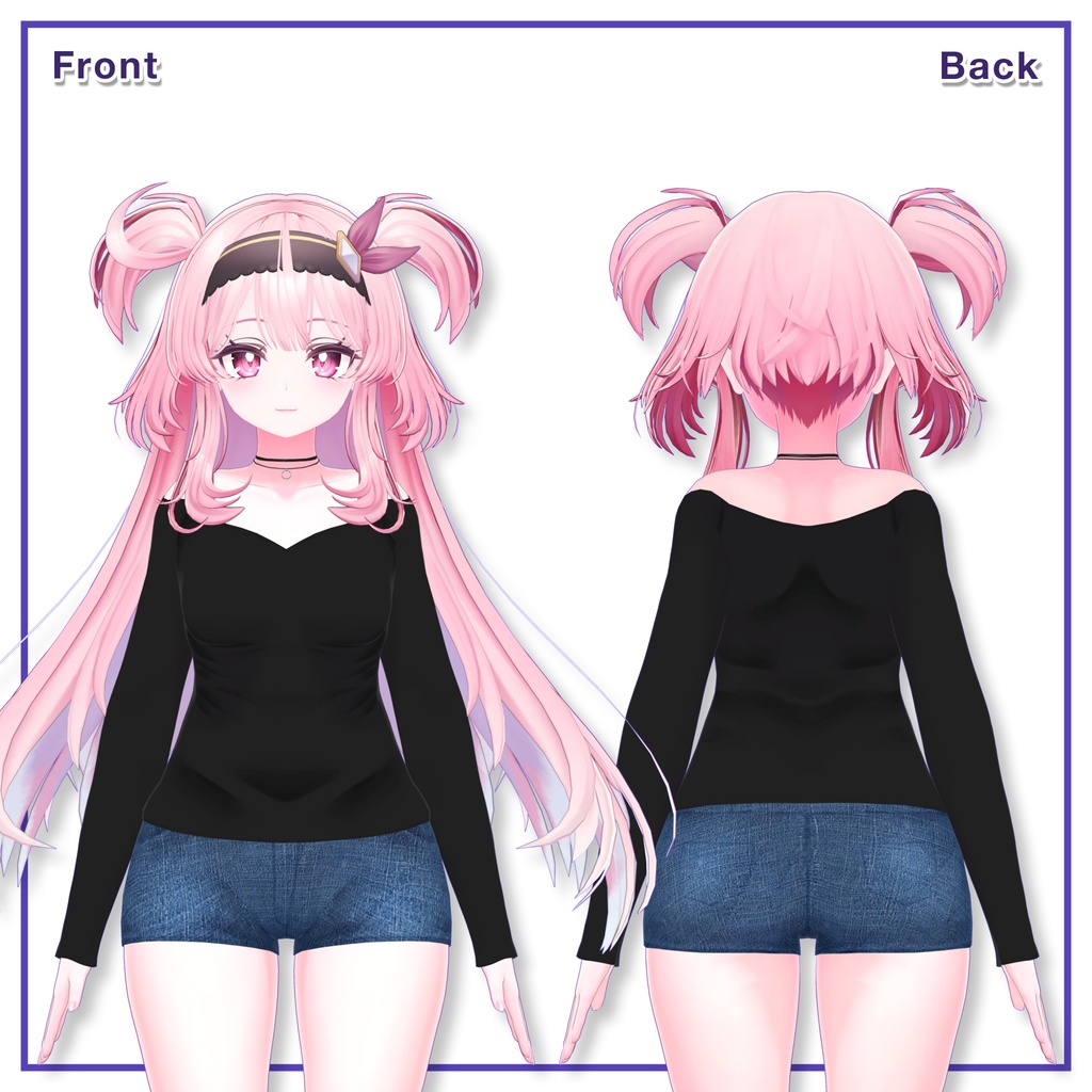 Ribbed top & Hotpants for Selestia / リブトップ&ホットパンツ【セレスティア用】 (C8)