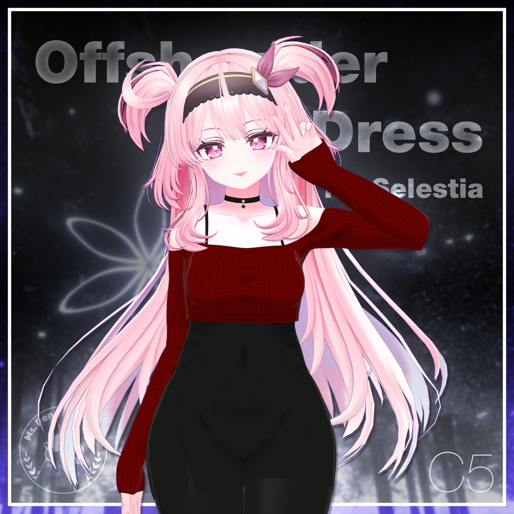 Offshoulder Top Dress for Selestia / オフショルダー トップ ワンピース【セレスティア用】 (C5)