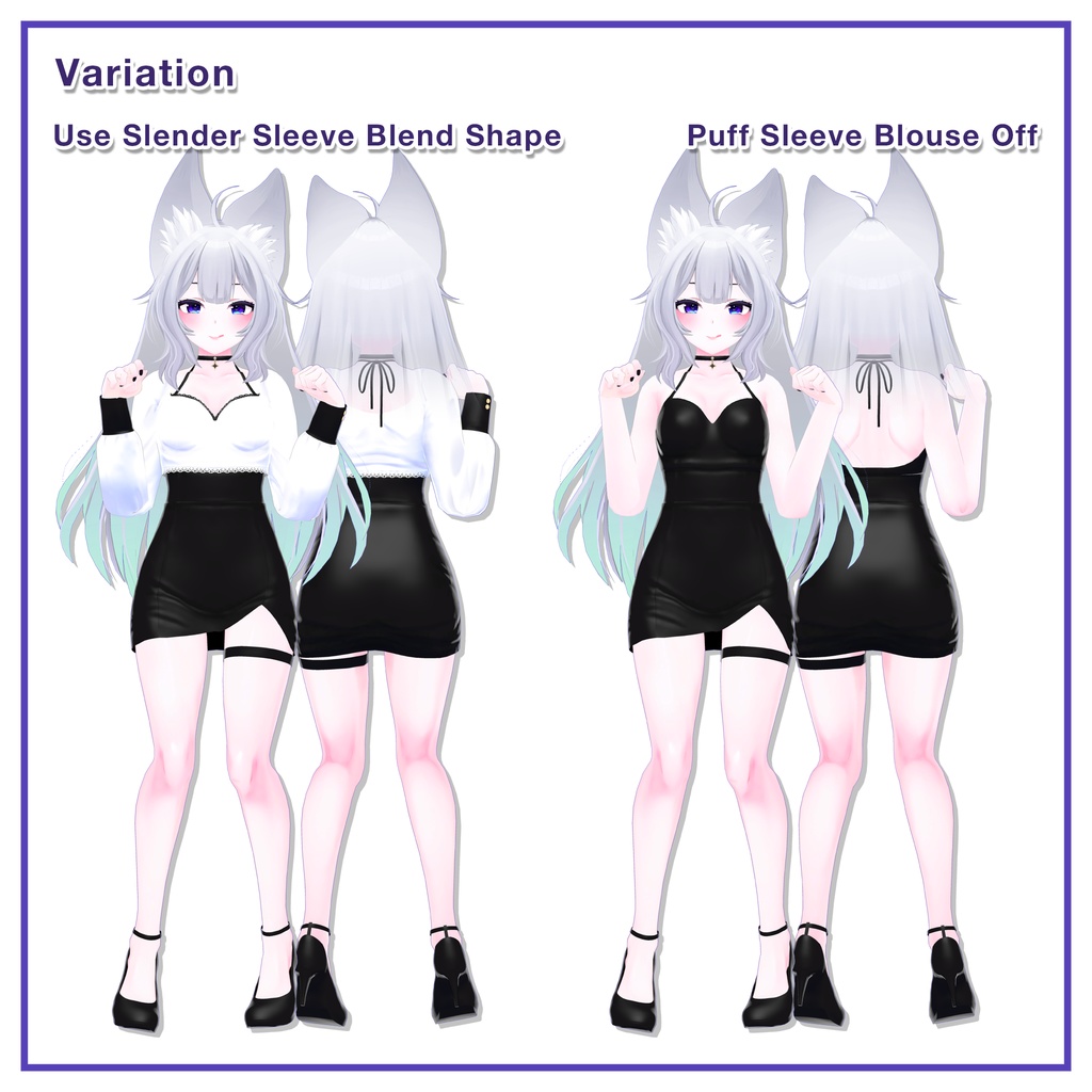 Puff sleeves & Tulip skirt for Wolferia / パフスリーブ&チューリップスカート 【ウルフェリア用】 (C11)