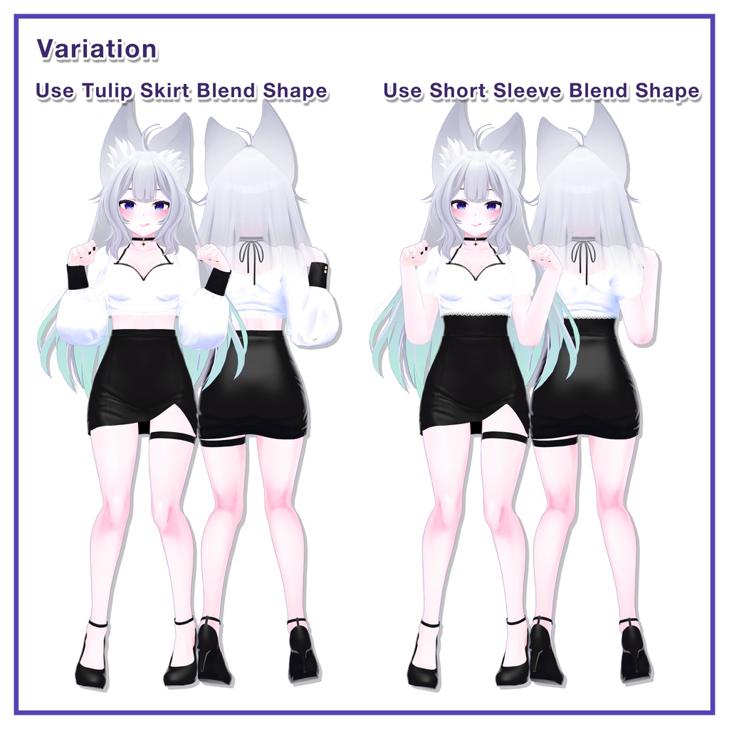 Puff sleeves & Tulip skirt for Wolferia / パフスリーブ&チューリップスカート 【ウルフェリア用】 (C11)