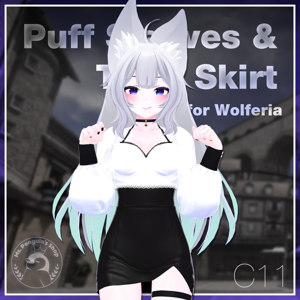 Puff sleeves & Tulip skirt for Wolferia / パフスリーブ&チューリップスカート 【ウルフェリア用】 (C11)