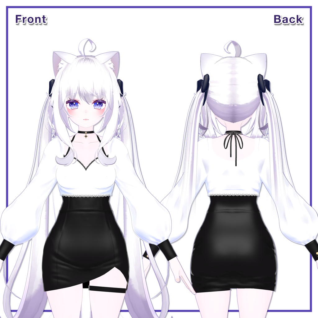 Puff sleeves & Tulip skirt for Maya / パフスリーブ&チューリップスカート 【舞夜用】 (C11)