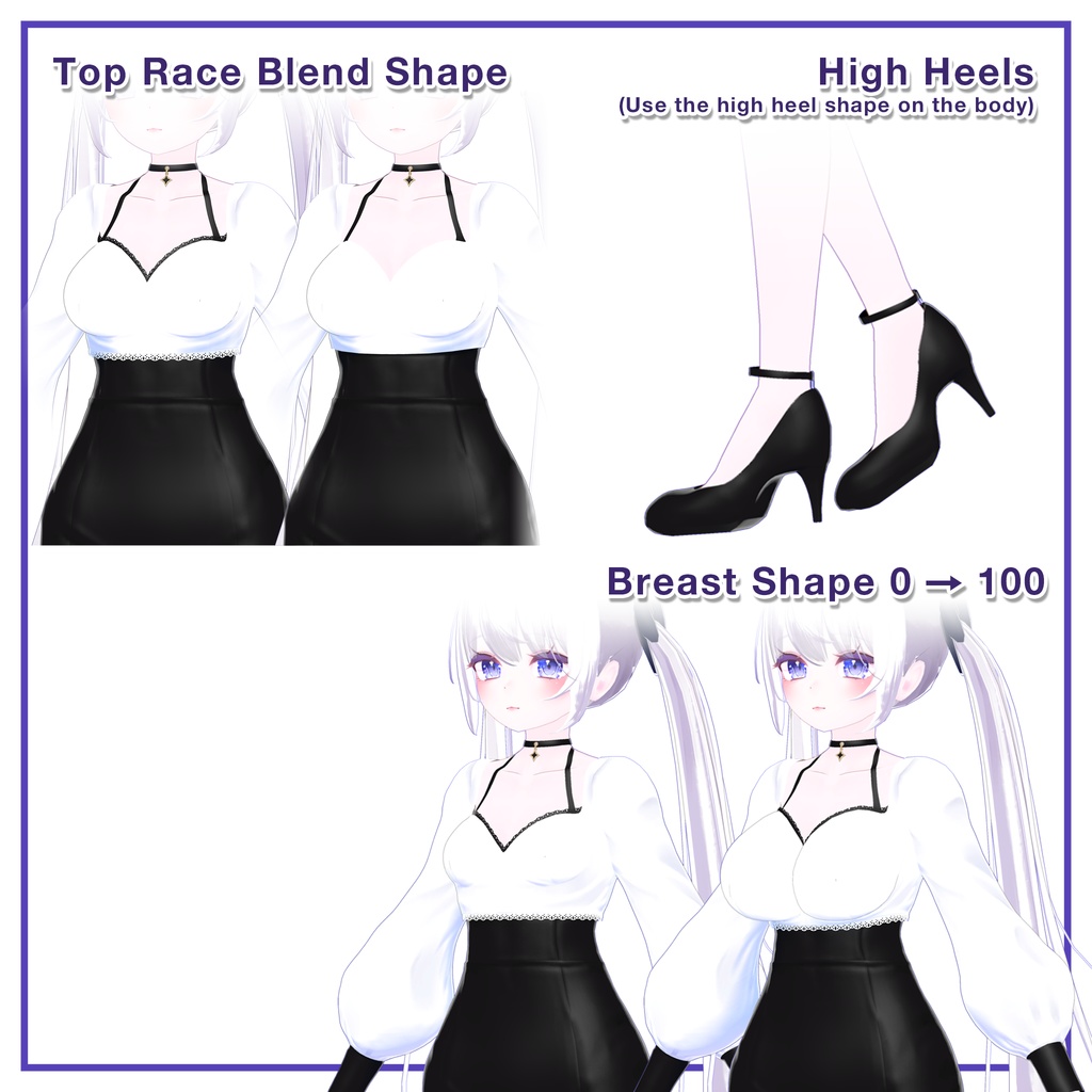 Puff sleeves & Tulip skirt for Maya / パフスリーブ&チューリップスカート 【舞夜用】 (C11)