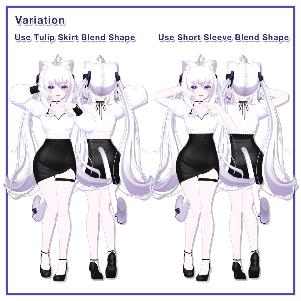 Puff sleeves & Tulip skirt for Maya / パフスリーブ&チューリップスカート 【舞夜用】 (C11)