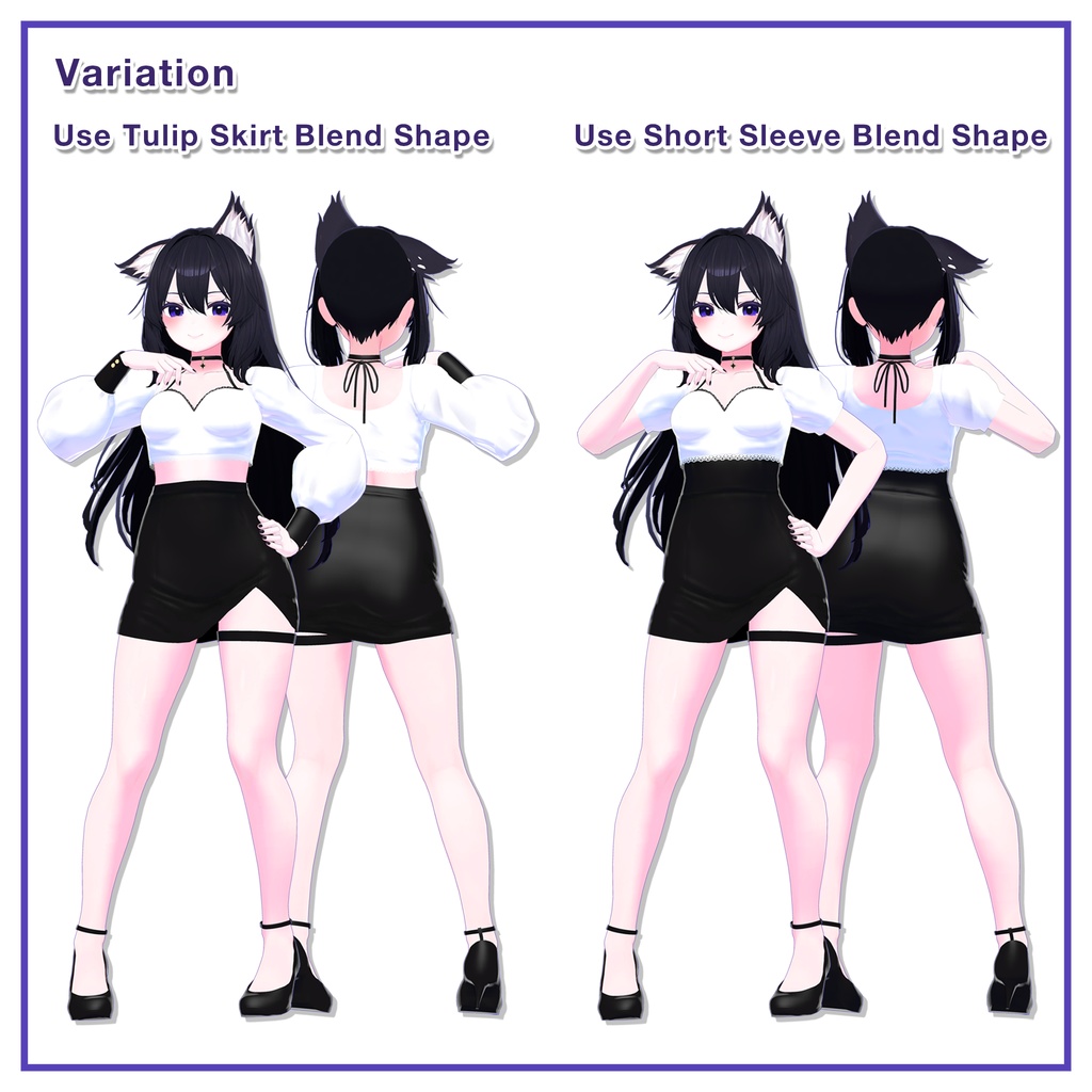 Puff sleeves & Tulip skirt for Kikyo / パフスリーブ&チューリップスカート 【桔梗用】 (C11)