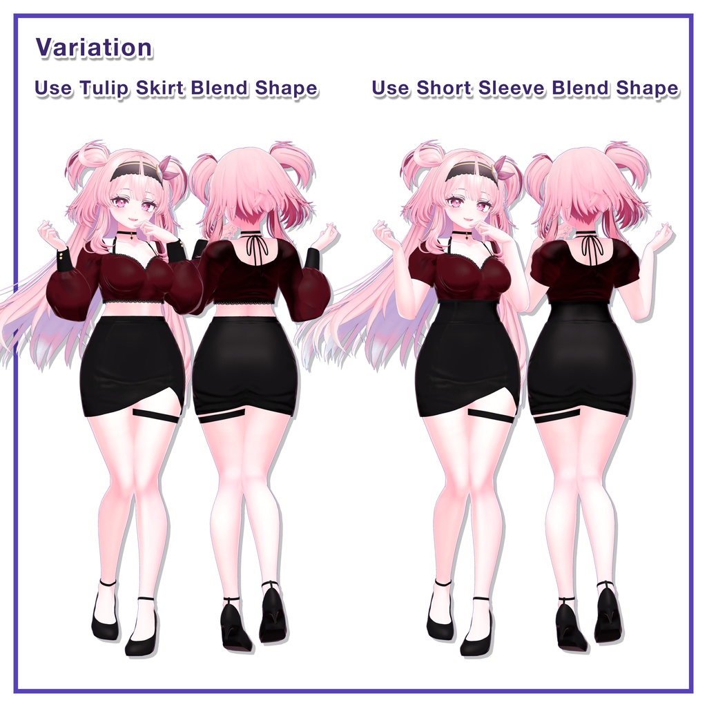 Puff sleeves & Tulip skirt for Selestia / パフスリーブ&チューリップスカート 【セレスティア用】 (C11)
