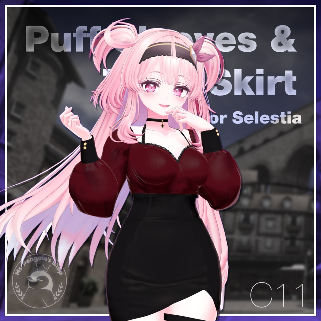 【9Avatars】Puff sleeves & Tulip skirt / パフスリーブ&チューリップスカート (C11)