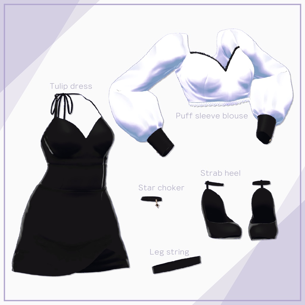 【9Avatars】Puff sleeves & Tulip skirt / パフスリーブ&チューリップスカート (C11)