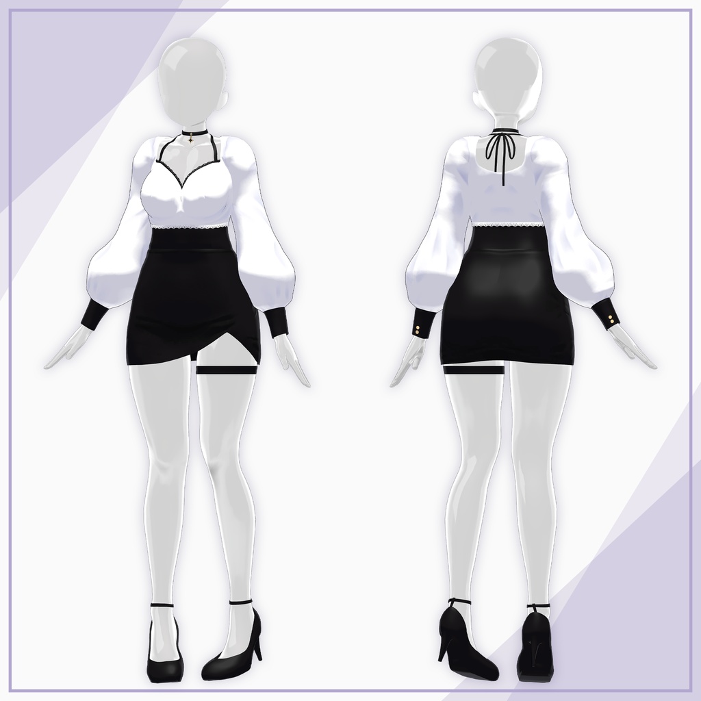 【9Avatars】Puff sleeves & Tulip skirt / パフスリーブ&チューリップスカート (C11)