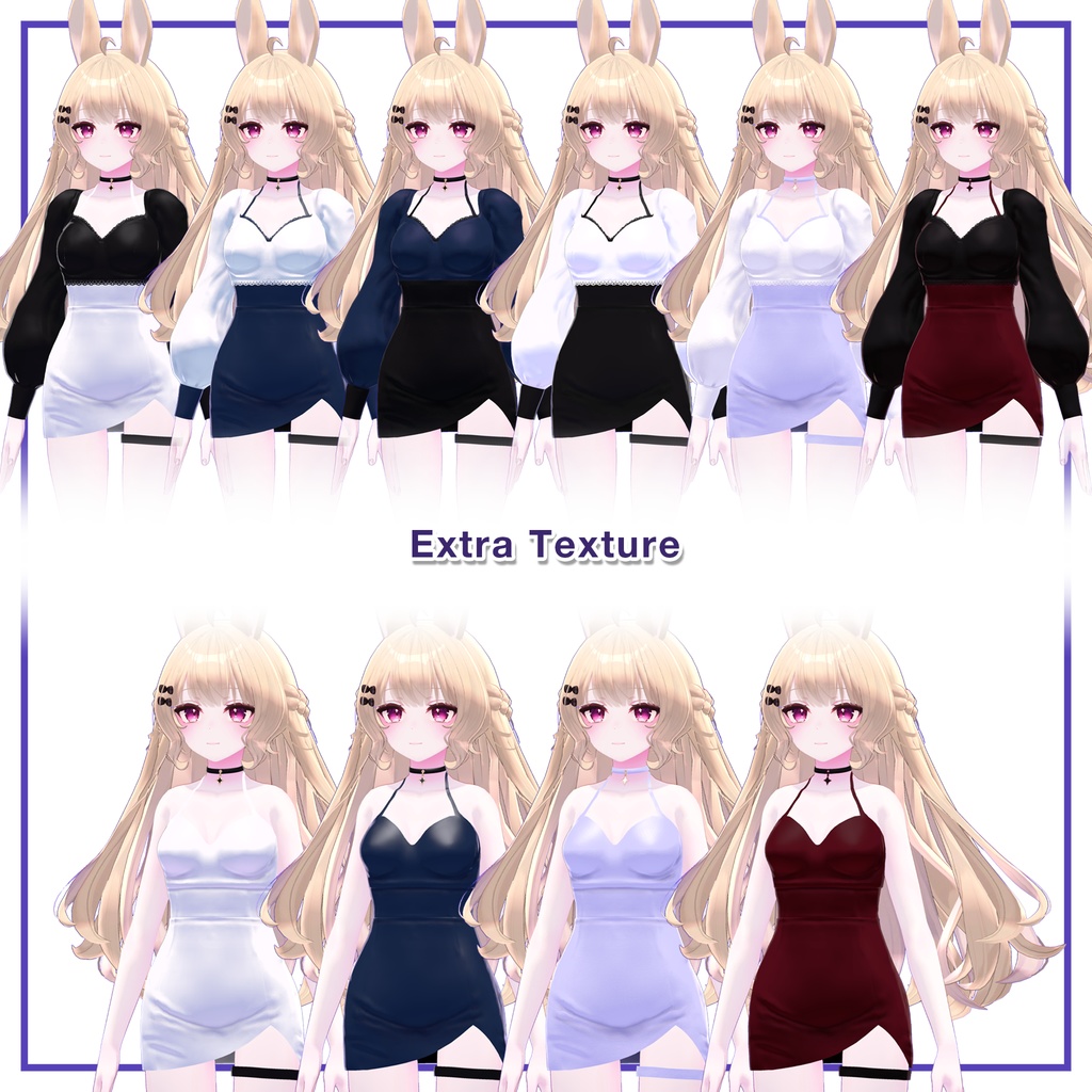 Puff sleeves & Tulip skirt for Lunalitt, Leefa / パフスリーブ&チューリップスカート 【ルーナリット,リーファ用】 (C11)