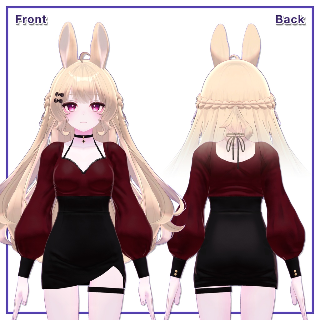 Puff sleeves & Tulip skirt for Lunalitt, Leefa / パフスリーブ&チューリップスカート 【ルーナリット,リーファ用】 (C11)