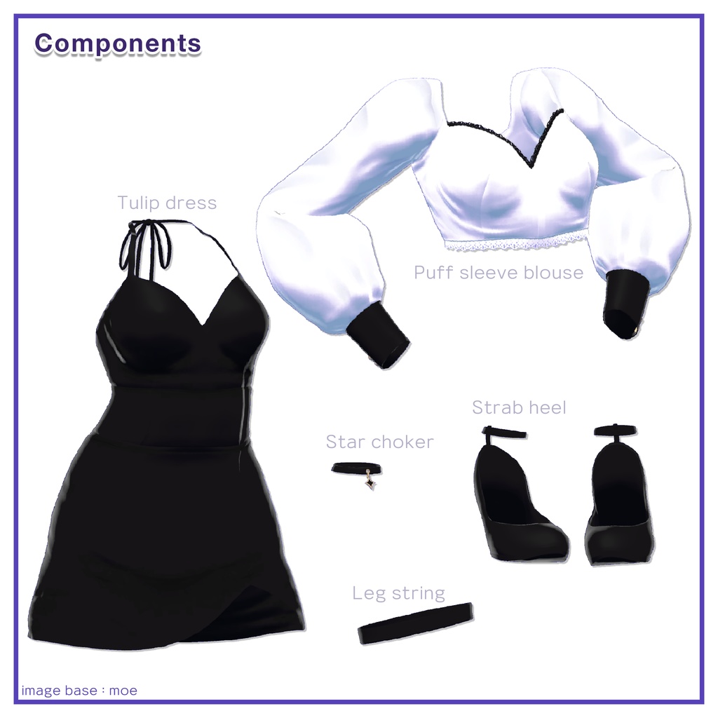 Puff sleeves & Tulip skirt for Lunalitt, Leefa / パフスリーブ&チューリップスカート 【ルーナリット,リーファ用】 (C11)