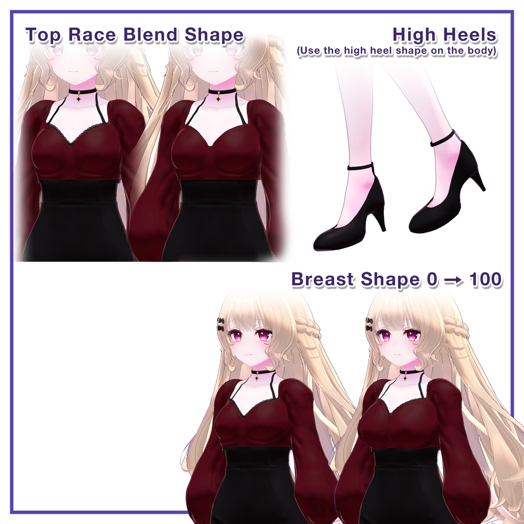 Puff sleeves & Tulip skirt for Lunalitt, Leefa / パフスリーブ&チューリップスカート 【ルーナリット,リーファ用】 (C11)