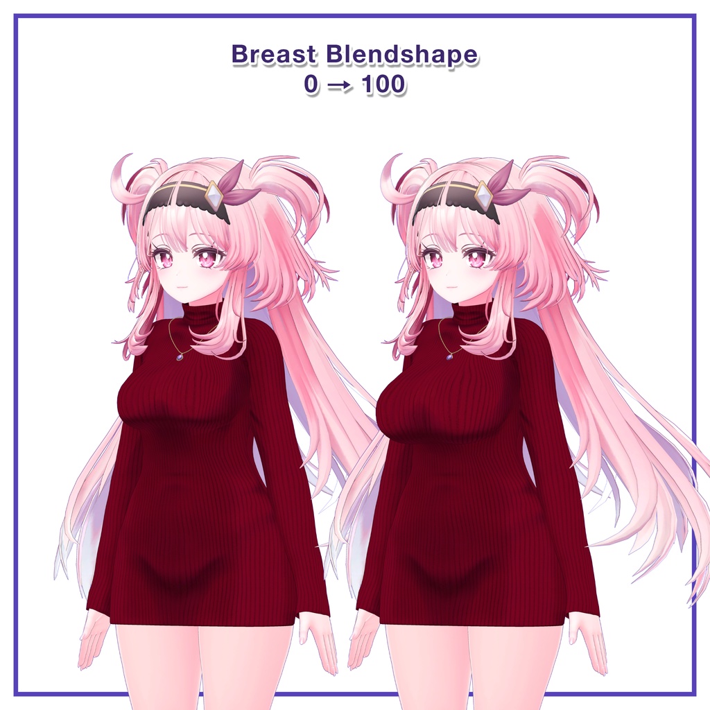 Turtleneck knit dress for Selestia / タートルネックニットワンピース【セレスティア用】 (C2)