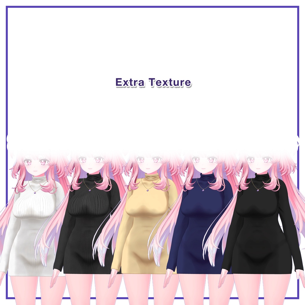 Turtleneck knit dress for Selestia / タートルネックニットワンピース【セレスティア用】 (C2)