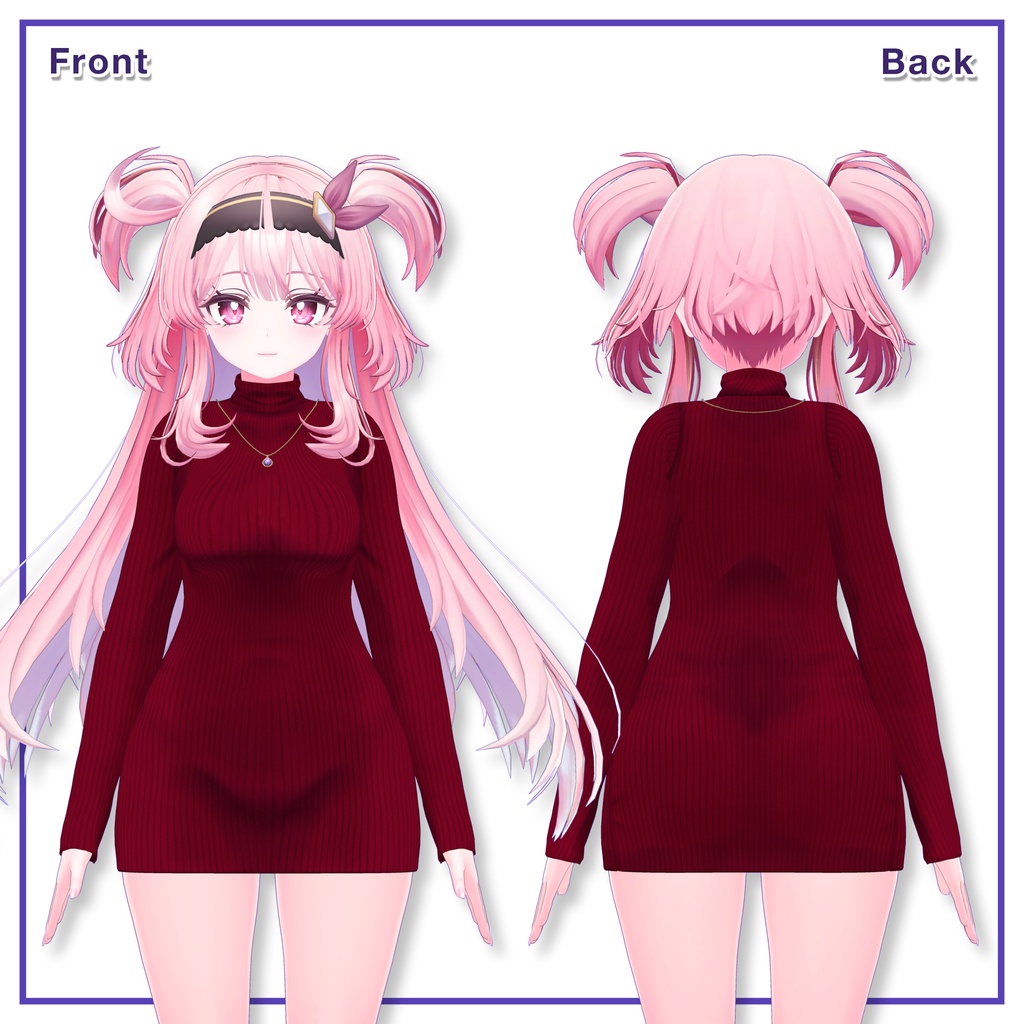 Turtleneck knit dress for Selestia / タートルネックニットワンピース【セレスティア用】 (C2)
