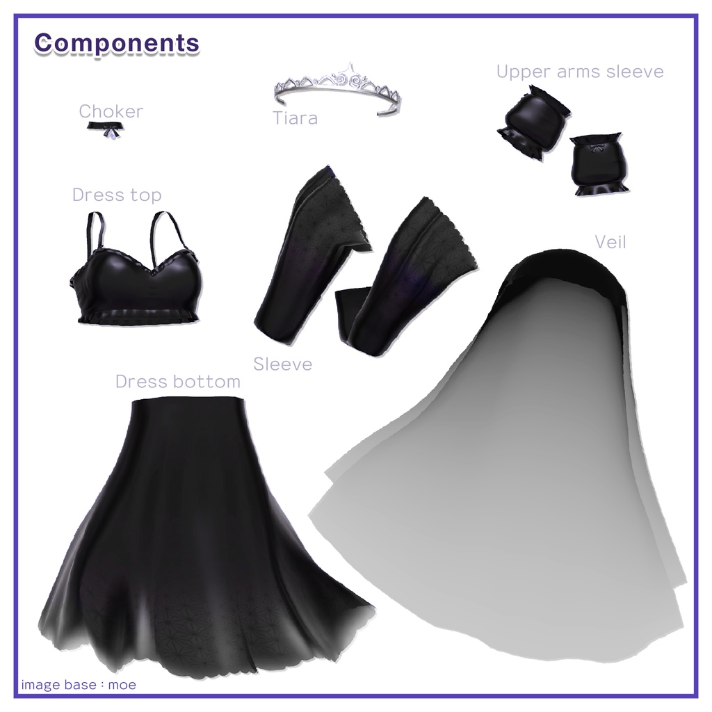 SlipDress & TiaraVeil for Kikyo / スリップドレス&ティアラベール【桔梗用】 (C12)