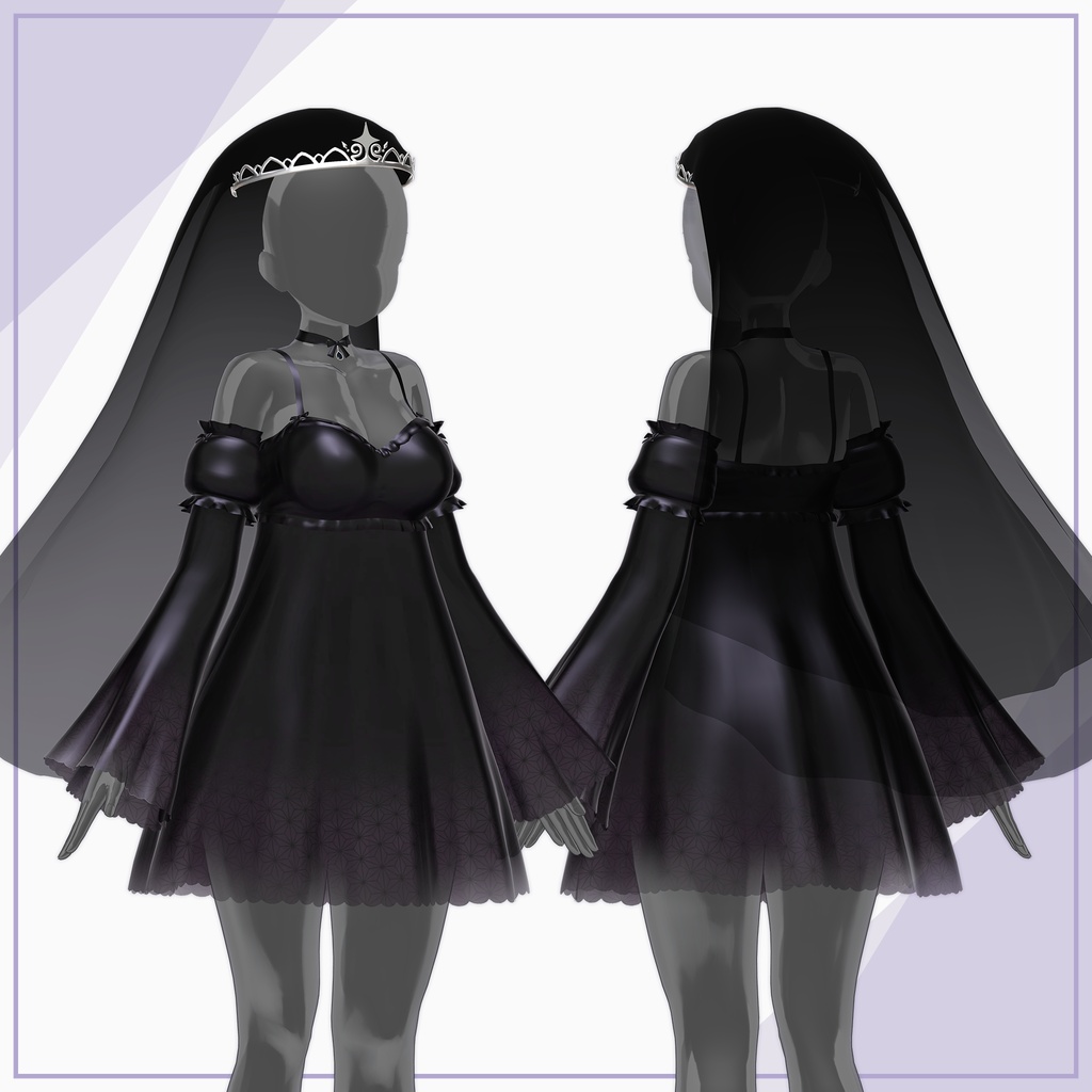 【7Avatars】SlipDress & TiaraVeil / スリップドレス&ティアラベール (C12)