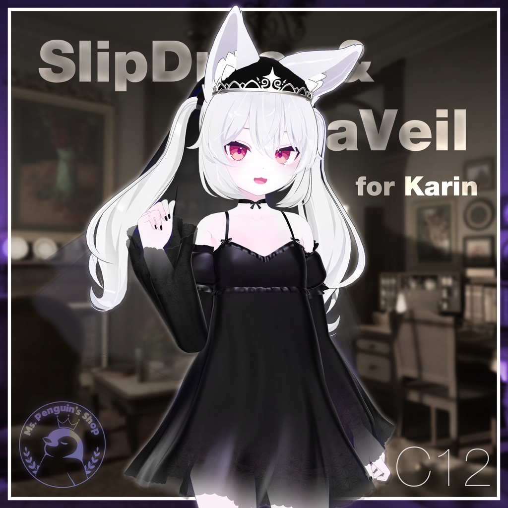 SlipDress & TiaraVeil for Karin / スリップドレス&ティアラベール【カリン用】 (C12)