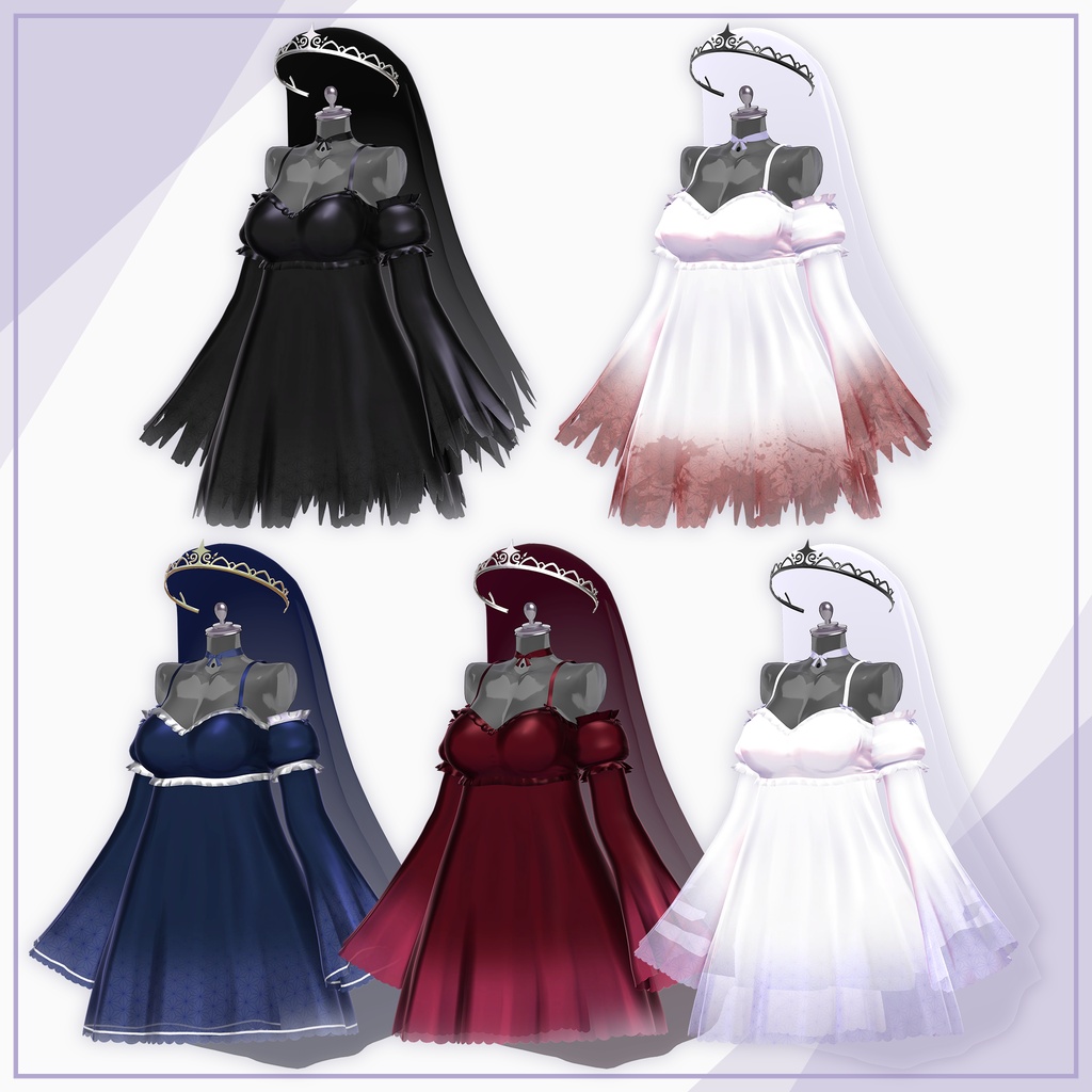 【7Avatars】SlipDress & TiaraVeil / スリップドレス&ティアラベール (C12)