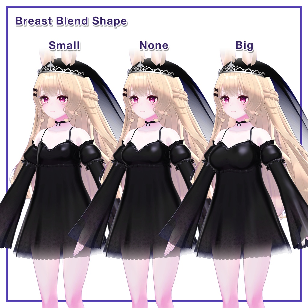 SlipDress & TiaraVeil for Lunalitt, Leefa / スリップドレス&ティアラベール【ルーナリット,リーファ用】 (C12)