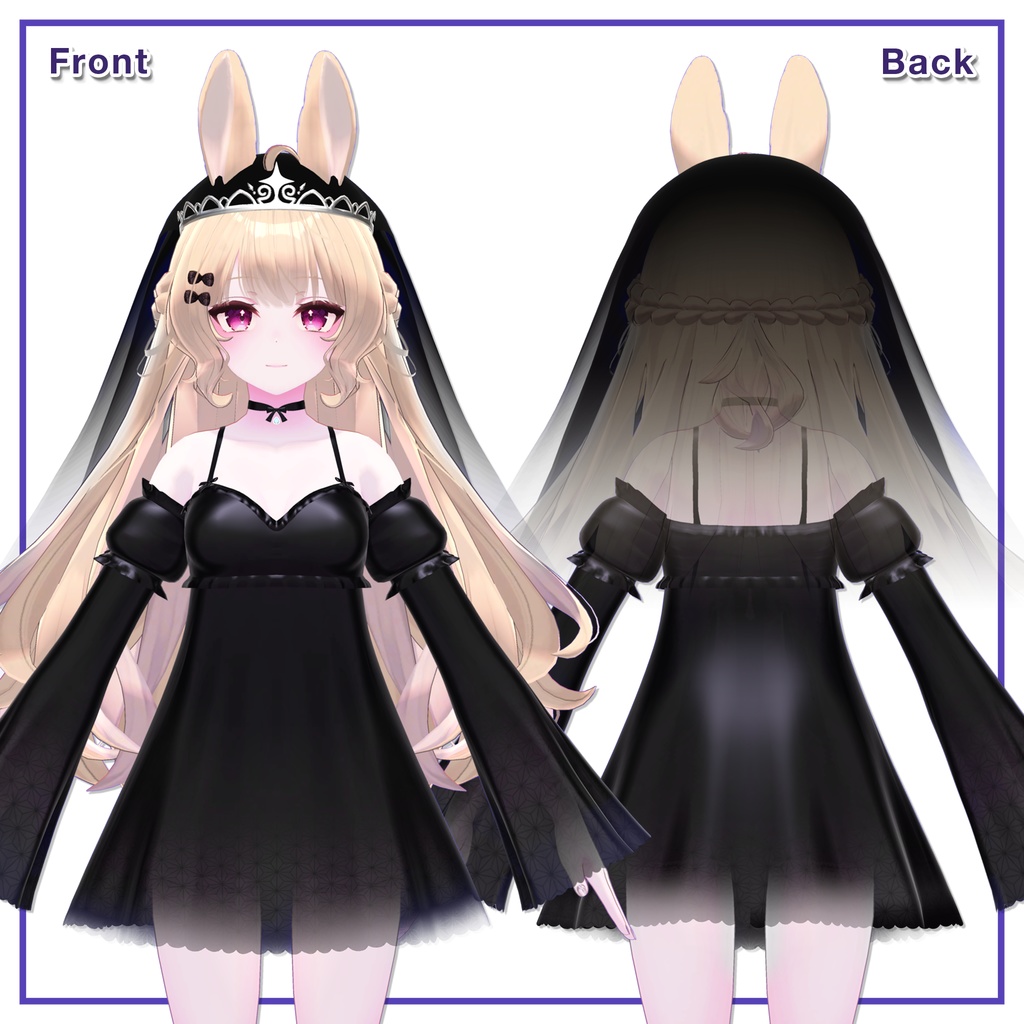 SlipDress & TiaraVeil for Lunalitt, Leefa / スリップドレス&ティアラベール【ルーナリット,リーファ用】 (C12)