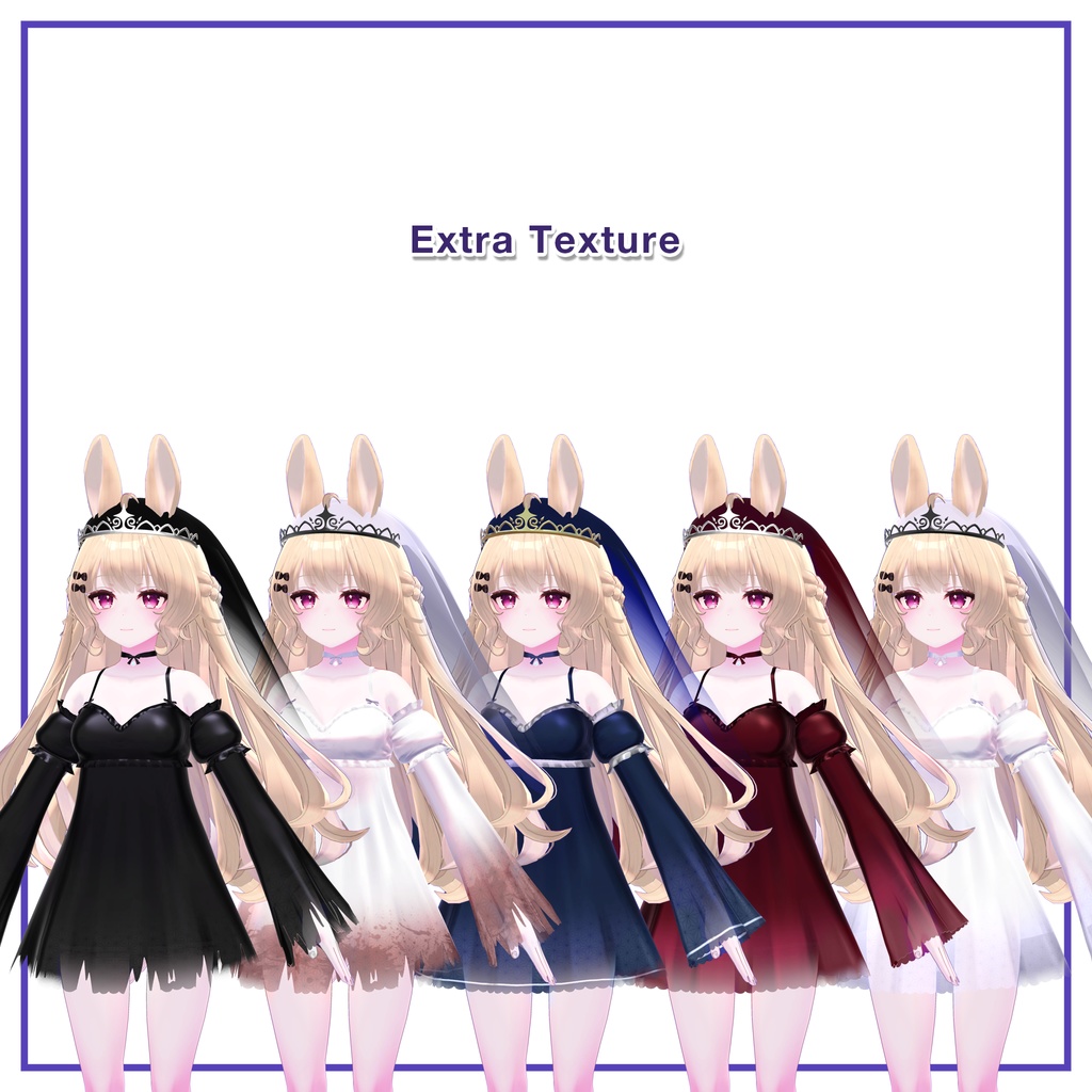 SlipDress & TiaraVeil for Lunalitt, Leefa / スリップドレス&ティアラベール【ルーナリット,リーファ用】 (C12)