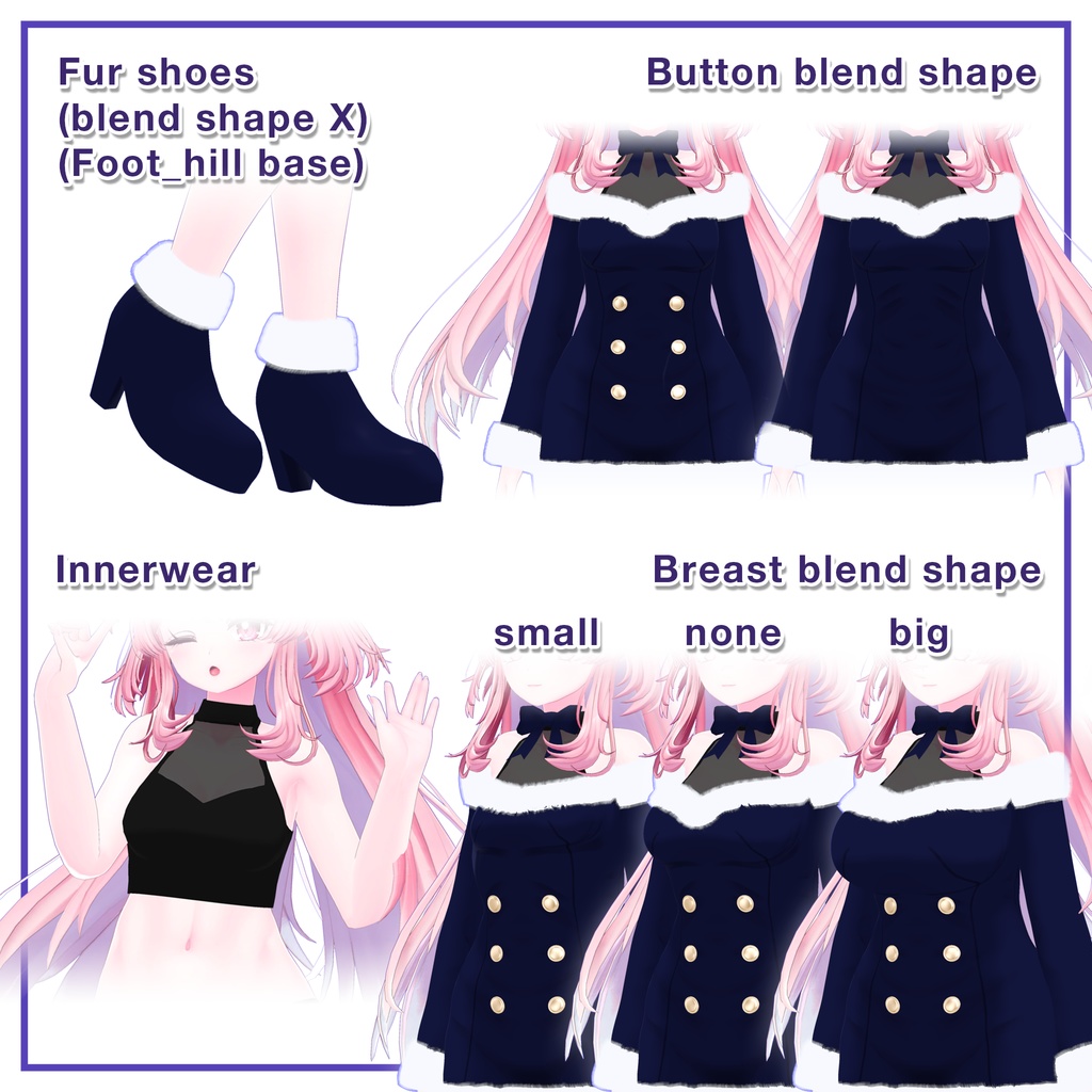 Winter Fur Dress for Selestia / ウィンターファーワンピース【セレスティア用】 (C6)