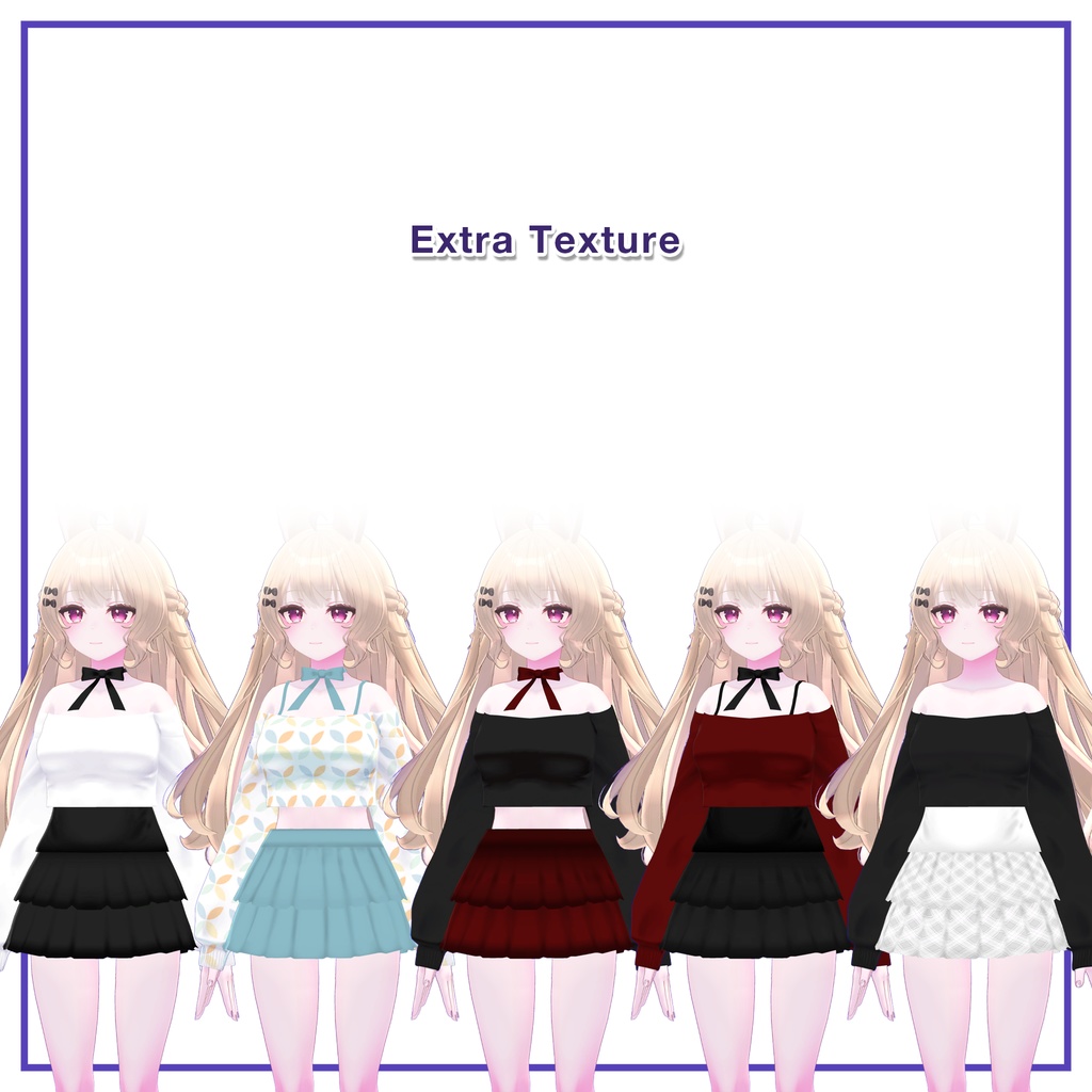 Offshoulder & Frillskirt for Lunalitt, Leefa / オフショルダー&フリルスカート【ルーナリット,リーファ用】 (C1) RE