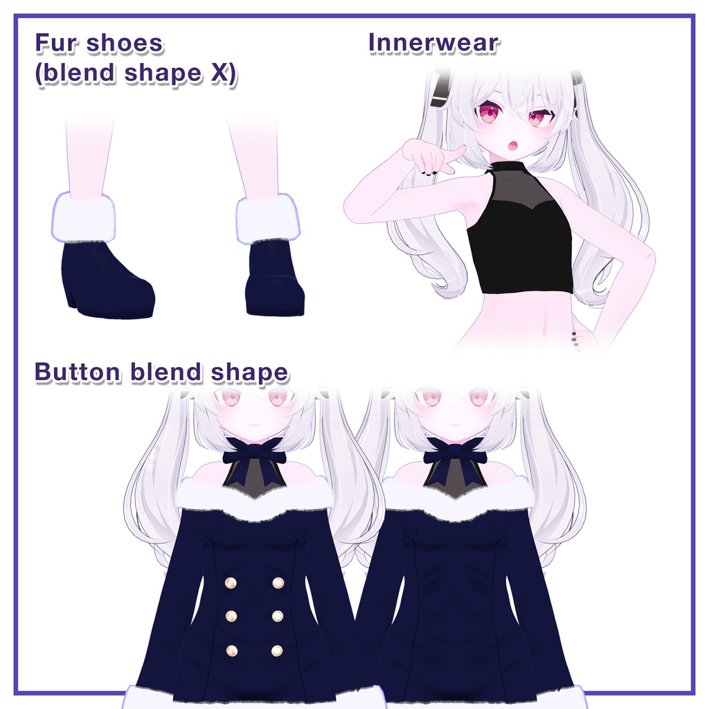 Winter Fur Dress for Karin / ウィンターファーワンピース【カリン用】 (C6)